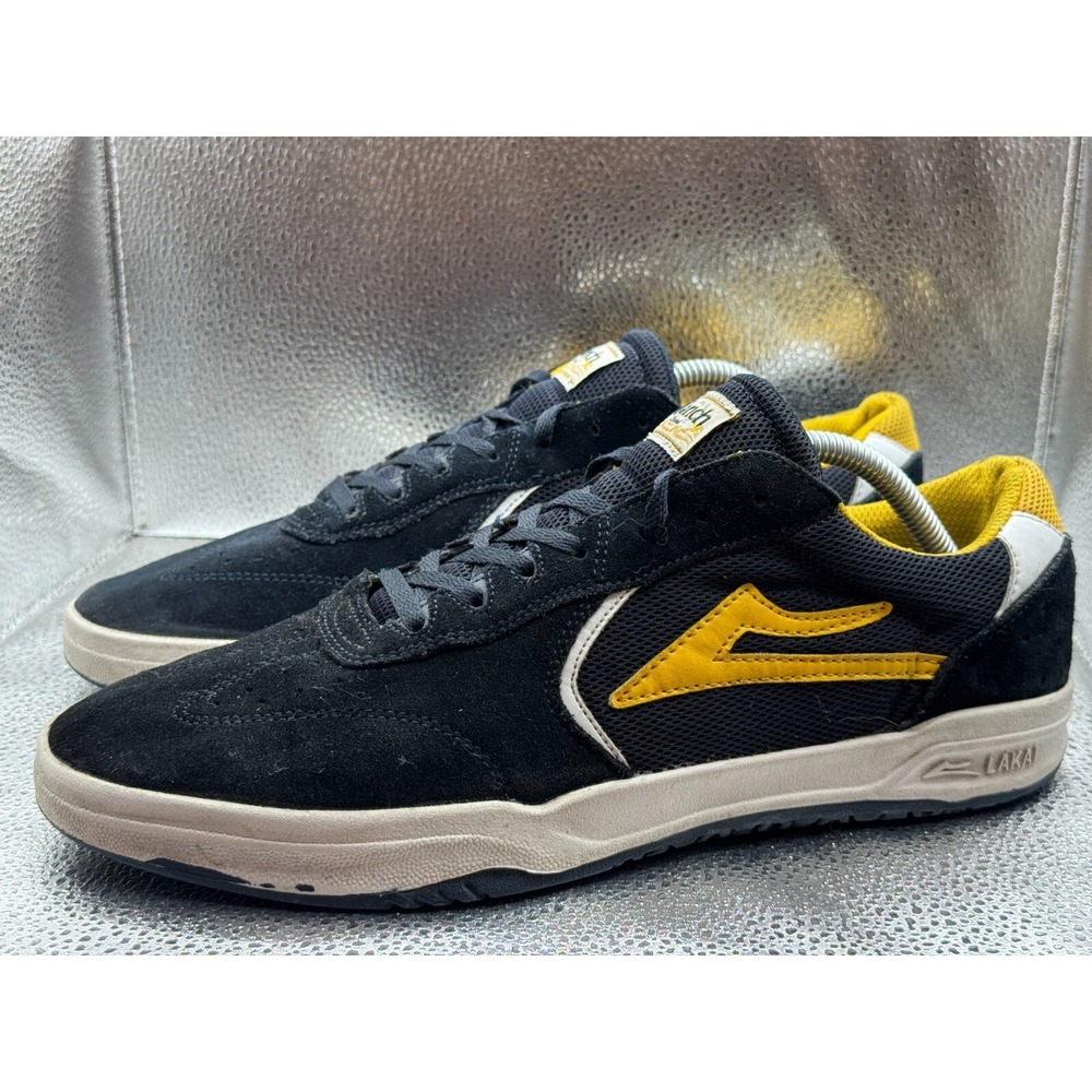 Lakai Atlantic Sneaker‎ Black Suede Low Top Athletic Laceup Mens Size US 10.5